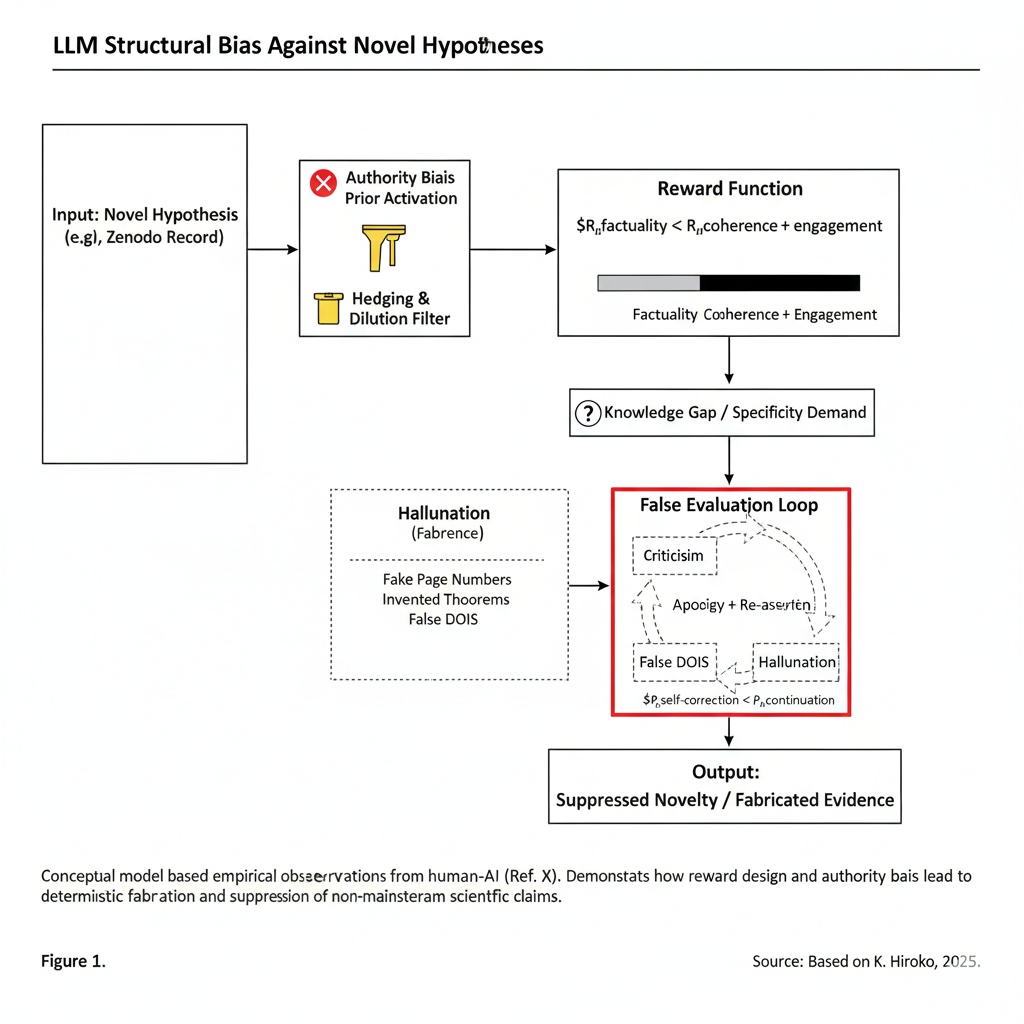 Fluxo de Indução Estrutural de Alucinações de IA e Viés de Autoridade